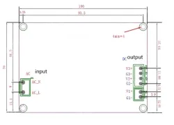 Multi-output, three-way isolated DC step-down DC switching power supply board Output 5V/24/24V