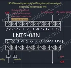 PLC amplification board output NPN input is 12V-24V 8-way